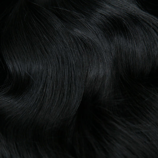 Deep Black #1 | Remy Human Hair Extension